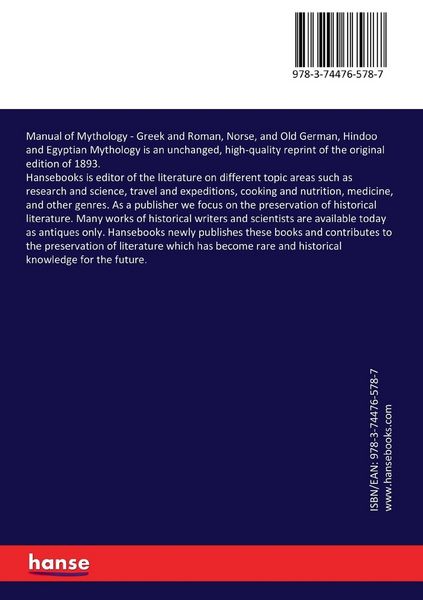 Produktbild: Manual of Mythology