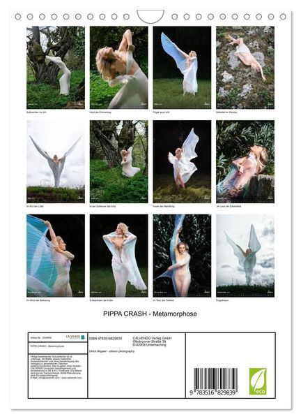 Produktbild: PIPPA CRASH - Metamorphose (Wandkalender 2027 DIN A4 hoch), CALVENDO Monatskalender