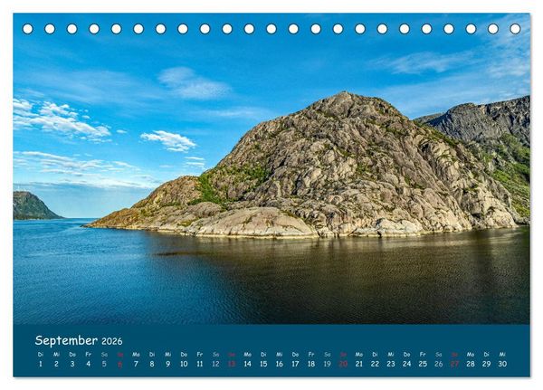 Produktbild: Skandinavien - Fjorde, Sch&auml;ren und Meer... (Tischkalender 2026 DIN A5 quer), CALVENDO Monatskalender