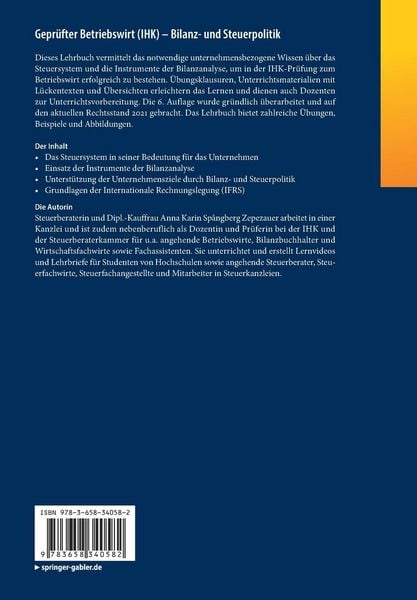 Produktbild: Gepr&uuml;fter Betriebswirt (IHK) - Bilanz- und Steuerpolitik