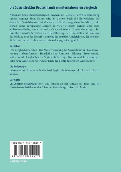 Produktbild: Die Sozialstruktur Deutschlands im internationalen Vergleich