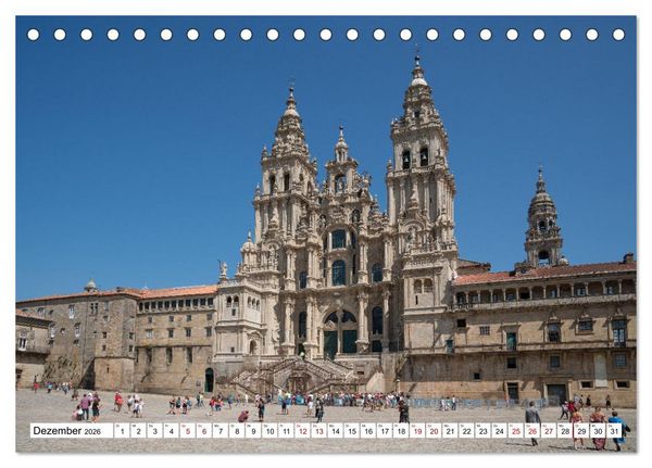 Produktbild: Unterwegs - Caminho Portugu&ecirc;s. Zu Fu&szlig; auf dem Portugiesischen Jakobsweg (Tischkalender 2026 DIN A5 quer), CALVENDO Monatskalender