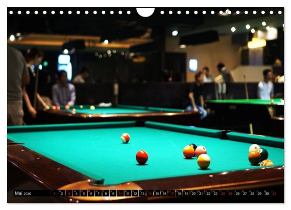 Produktbild: Billard. Konzentration - Sport - Spannung (Wandkalender 2026 DIN A4 quer), CALVENDO Monatskalender