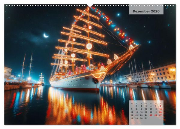 Produktbild: Die Befreiung der Flaschenschiffe - Historische Segelschiffe (Wandkalender 2026 DIN A2 quer), CALVENDO Monatskalender