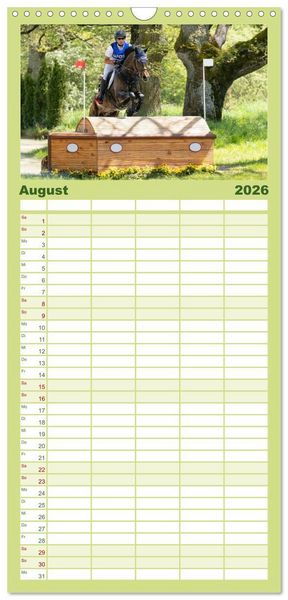 Produktbild: Familienplaner 2026 - Die Buschreiter mit 5 Spalten (Wandkalender, 21 x 45 cm) CALVENDO