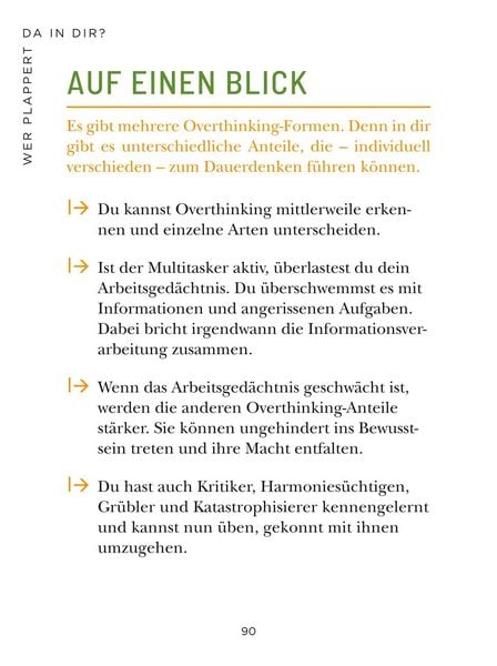 Produktbild: Die 1-Minuten-Strategie gegen Overthinking