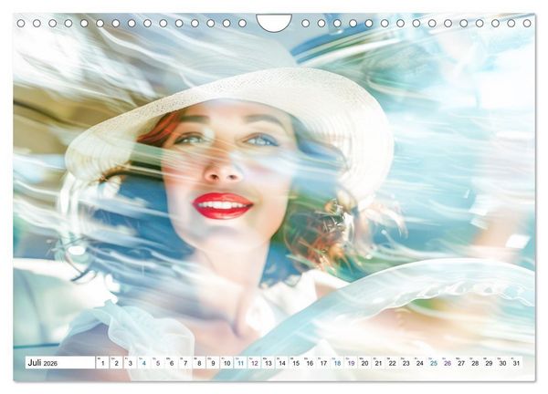 Produktbild: Doppelbelichtung in luftig leichten KI-Bildern (Wandkalender 2026 DIN A4 quer), CALVENDO Monatskalender