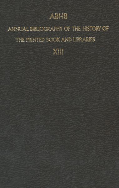 Produktbild: ABHB Annual Bibliography of the History of the Printed Book and Libraries