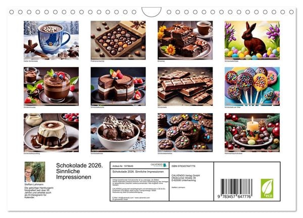 Produktbild: Schokolade 2026. Sinnliche Impressionen (Wandkalender 2026 DIN A4 quer), CALVENDO Monatskalender