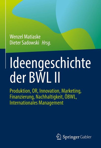 Produktbild: Ideengeschichte der BWL II