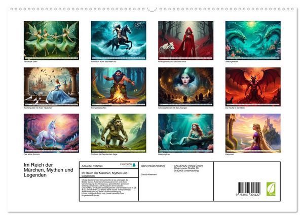 Produktbild: Im Reich der M&auml;rchen, Mythen und Legenden (hochwertiger Premium Wandkalender 2026 DIN A2 quer), Kunstdruck in Hochglanz