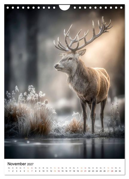 Produktbild: Tiere im Winter - eisige Eleganz (Wandkalender 2027 DIN A4 hoch), CALVENDO Monatskalender