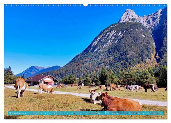 Produktbild: Almen im Westlichen Karwendelgebirge (hochwertiger Premium Wandkalender 2026 DIN A2 quer), Kunstdruck in Hochglanz