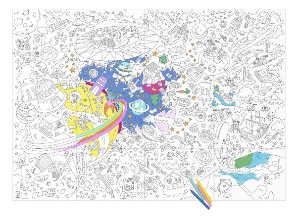 Produktbild: Giant Coloring Poster 70 x 100, Cosmos