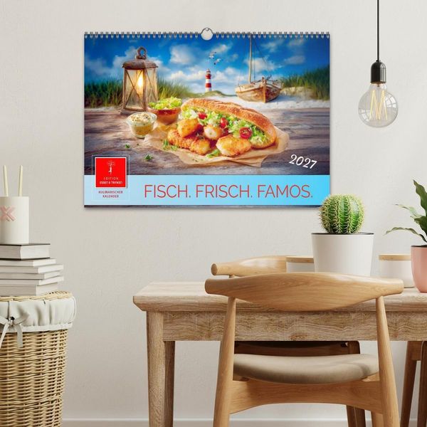Produktbild: Fisch. Frisch. Famos. (Wandkalender 2027 DIN A3 quer), CALVENDO Monatskalender