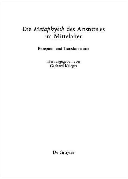 Produktbild: Die "Metaphysik" des Aristoteles im Mittelalter