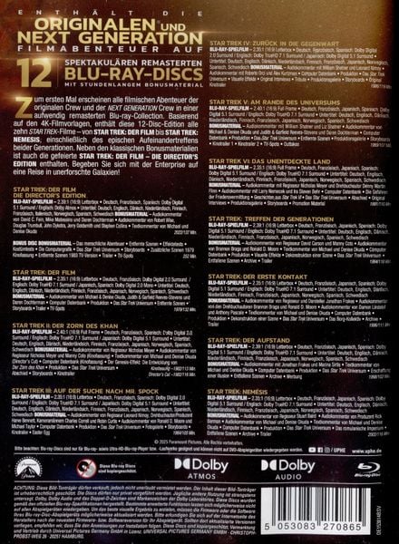 Produktbild: Star Trek 1-10 Film Collection [11 BRs] + [Bonus Blu-ray]