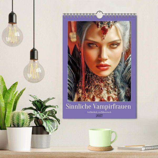 Produktbild: Sinnliche Vampirfrauen - Gef&auml;hrlich verf&uuml;hrerisch (Wandkalender 2027 DIN A4 hoch), CALVENDO Monatskalender