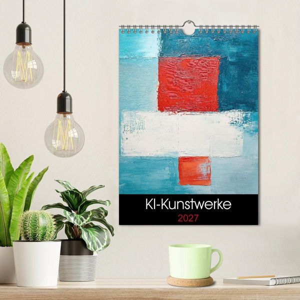 Produktbild: KI-Kunstwerke (Wandkalender 2027 DIN A4 hoch), CALVENDO Monatskalender
