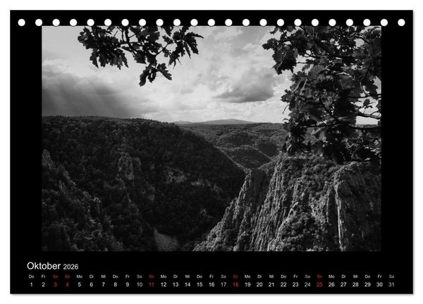 Produktbild: Harz-Bilder in monochrome (Tischkalender 2026 DIN A5 quer), CALVENDO Monatskalender