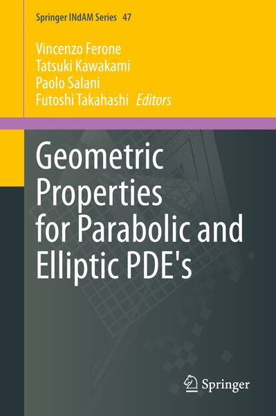 Produktbild: Geometric Properties for Parabolic and Elliptic PDE's