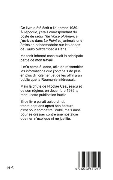 Produktbild: Descente dans la Roumanie de Ceausescu