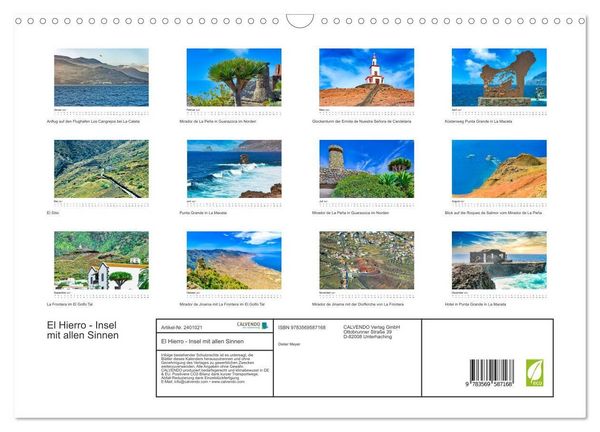 Produktbild: El Hierro - Insel mit allen Sinnen (Wandkalender 2027 DIN A3 quer), CALVENDO Monatskalender