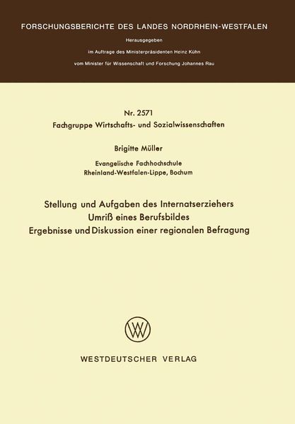 Produktbild: Stellung und Aufgaben des Internatserziehers