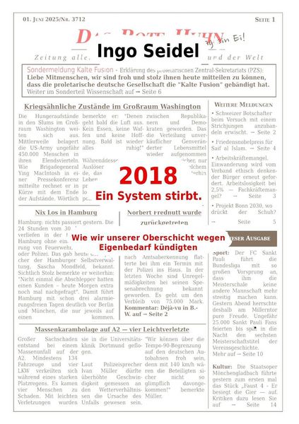 Produktbild: 2018 Ein System stirbt
