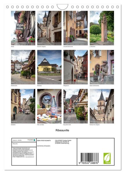 Produktbild: Ribeauville (Wandkalender 2026 DIN A4 hoch), CALVENDO Monatskalender