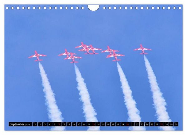 Produktbild: Royal Air Force The Red Arrows Formation Team (Wall Calendar 2026 DIN A4 landscape), CALVENDO 12 Month Wall Calendar