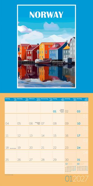 Produktbild: Vintage Voyage Kalender 2027 - 30x30 - Art12