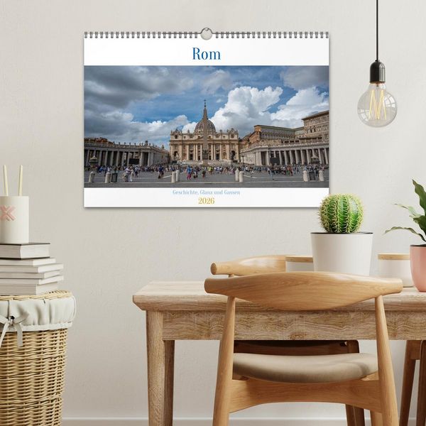 Produktbild: Rom &ndash; Geschichte, Glanz und Gassen (Wandkalender 2026 DIN A3 quer), CALVENDO Monatskalender