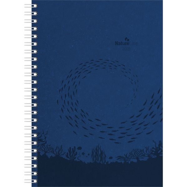 Produktbild: Wochenplaner Nature Line Ocean 2026 - Taschen-Kalender A5 - 1 Woche 2 Seiten - Ringbindung - 128 Seiten - Umwelt-Kalender - mit Hardcover - Alpha Edit