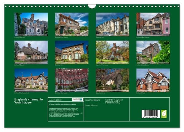 Produktbild: Englands charmante Wohnh&auml;user (Wandkalender 2027 DIN A3 quer), CALVENDO Monatskalender