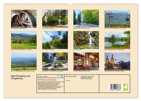 Produktbild: Bad Flinsberg und Umgebung (hochwertiger Premium Wandkalender 2026 DIN A2 quer), Kunstdruck in Hochglanz