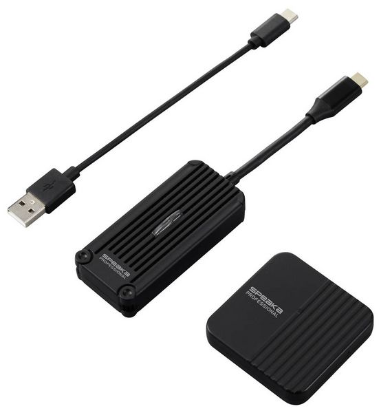 Produktbild: SpeaKa Professional SP-TR-300 Drahtloses Full HD Pr&auml;sentationssystem USB-C&reg; (DP Alt Mode) HDMI&reg; 30m 5GHz 1920 x 1080 Pixel