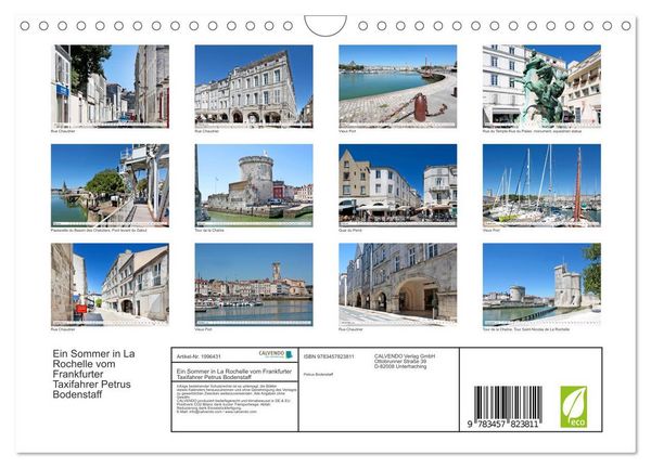 Produktbild: Ein Sommer in La Rochelle vom Frankfurter Taxifahrer Petrus Bodenstaff (Wandkalender 2026 DIN A4 quer), CALVENDO Monatskalender