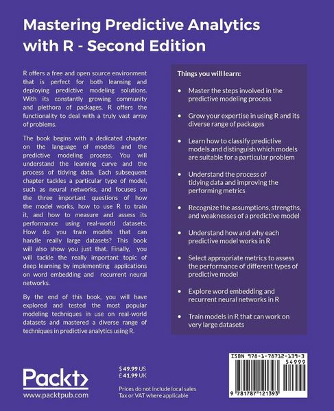 Produktbild: Mastering Predictive Analytics with R, Second Edition