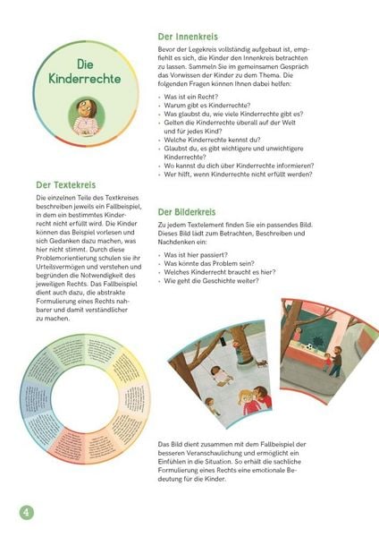 Produktbild: Die Kinderrechte. Ein Legekreis f&uuml;r die Grundschule in 10 Bildern