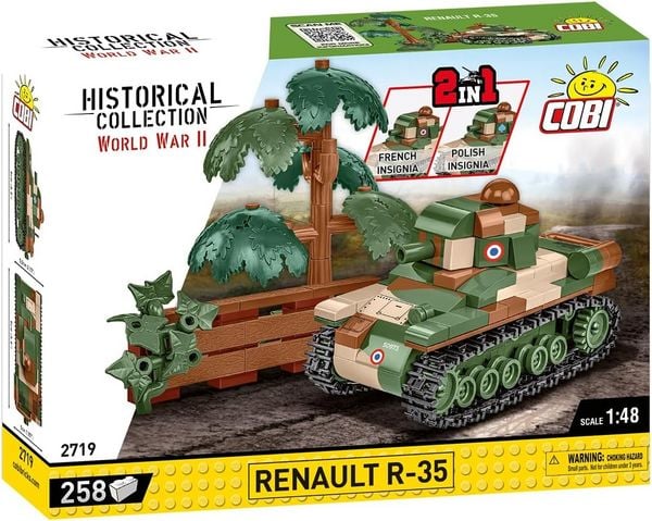 COBI Historical Collection 2719 - Renault R-35, WWII, Bausatz 1:48, 258 Klemmbausteine