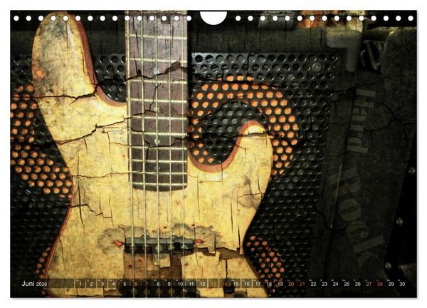 Produktbild: Gitarren - Grunge Style (Wandkalender 2026 DIN A4 quer), CALVENDO Monatskalender