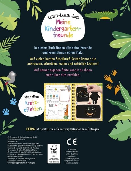 Produktbild: Kritzel-Kratzel-Buch Meine Kindergarten-Freunde