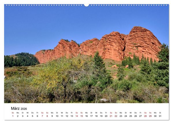 Produktbild: Zentralasien - Entlang der alten Seidenstra&szlig;e (hochwertiger Premium Wandkalender 2026 DIN A2 quer), Kunstdruck in Hochglanz