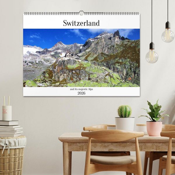 Produktbild: Switzerland and its majestic Alps (Wall Calendar 2026 DIN A2 landscape), CALVENDO 12 Month Wall Calendar