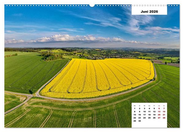 Produktbild: Unser Erzgebirge von oben (hochwertiger Premium Wandkalender 2026 DIN A2 quer), Kunstdruck in Hochglanz