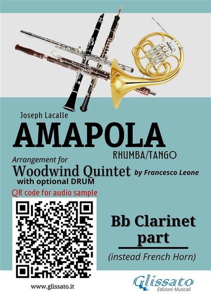 Produktbild: Bb Clarinet (instead French Horn) part of "Amapola" for Woodwind Quintet