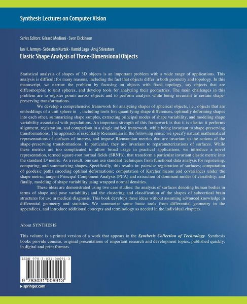 Produktbild: Elastic Shape Analysis of Three-Dimensional Objects