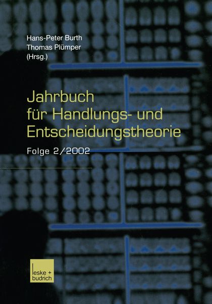 Produktbild: Jahrbuch f&uuml;r Handlungs- und Entscheidungstheorie