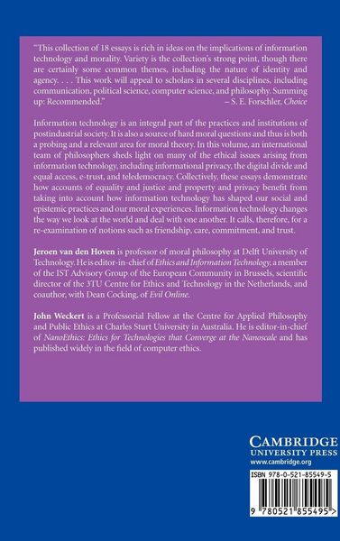 Produktbild: Information Technology and Moral Philosophy
